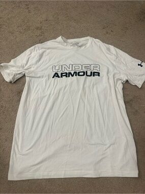 Under Armour White Short-Sleeve Logo Tee